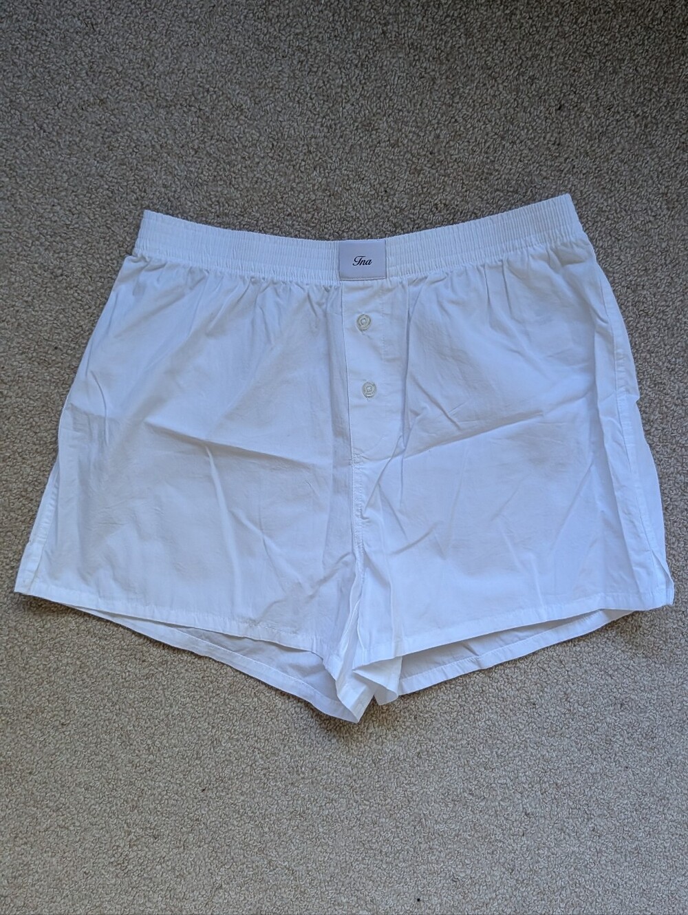 Aritzia Tna Dally Poplin Shorts White Small